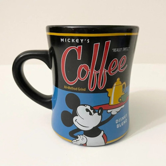 Disney Mickey Mouse Coffee Mug Really Swell Theme Perks Disneys Blend - Picture 5 of 13